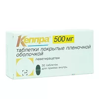 Изображение товара Кеппра таблетки покрыт. п/о 500мг, №30