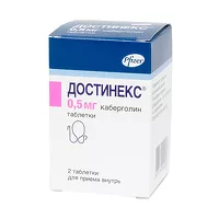 Изображение товара Достинекс таблетки 0,5мг, №2