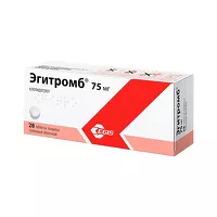 Изображение товара Эгитромб таблетки п/о 75мг, №28