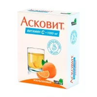 Витамин С Асковит  таблетки шипучие Апельсин 1000мг, №10