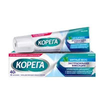 Корега крем для фиксации зубных протезов экстрасильный мятный, 40г