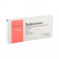 Эуфиллин раствор д/в/в введ. 24мг/мл, 10мл №10