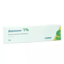 Дермазин крем д/наружн. прим. 1%, 50г,Сандоз