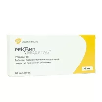 Реквип Модутаб таблетки пролонг. действ. покрыт. п/о 4мг, №28