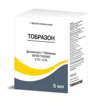 Тобразон капли глазные 1мг/мл+3мг/мл, 5мл