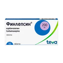 Финлепсин таблетки 200мг, №50