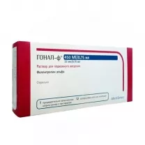 Гонал Ф раствор д/инъекций 33мкг, 0,75мл, 12 игл
