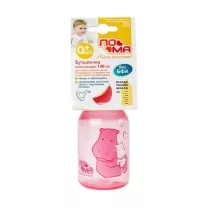 Пома бутылочка для кормления с силиконовой соской медленный поток (0+мес) цвет в ассорт., 140мл
