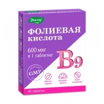 Эвалар Фолиевая кислота с витаминами В12 и В6 таблетки, №40