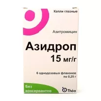 Азидроп капли глазные 15мг/г, 0,25 №6
