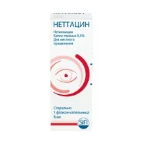 Неттацин капли глазные глазные 0,3%, 5мл