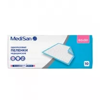 MediSan пеленки одноразовые впитывающие (60х90см), №10