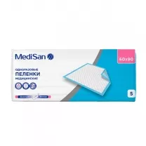 MediSan пеленки одноразовые впитывающие (60х90см), №5