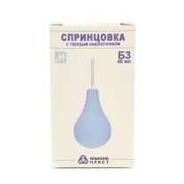 Спринцовка пластизольная №3 тип Б (твердый наконечник), 40мл