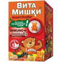 ВитаМишки Immuno+ Облепиха и D3 пастилки жевательные, №60