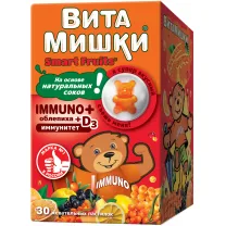 ВитаМишки Immuno+ Облепиха и D3 пастилки жевательные, №30