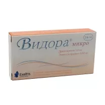 Видора микро таблетки покрыт. п/о 3мг+0,02мг, №28 (24+4)