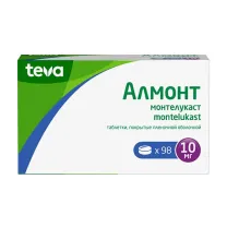 Алмонт таблетки покрыт. п/о 10мг, №98