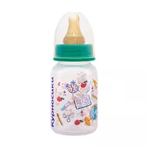 Курносики бутылочка для кормления с латексной соской (0+) цвет в ассортименте, 125мл