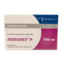 Леволет Р таблетки п/о 750мг, №10