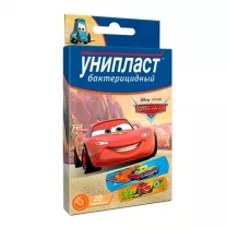 Унипласт пластырь бактериц. детский Тачки, №20