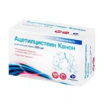 Ацетилцистеин Канон гран. д/пригот. р-ра д/приема внутрь 200мг, №20