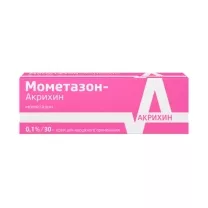 Мометазон-Акрихин крем д/наружн. прим. 0,1%, 30г