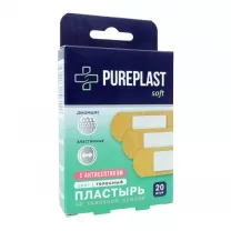 Pureplast Soft пластырь бактерицидный на тканевой основе, №20