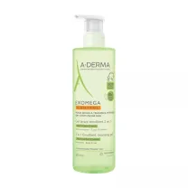 A-Derma Exomega Control 2в1 Смягчающий очищающий гель для тела и волос 2в1, 500мл