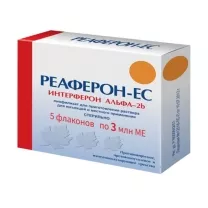 Реаферон-ЕС лиофилизат д/пригот. р-ра д/ин. и местн. прим. 3млн.МЕ, №5