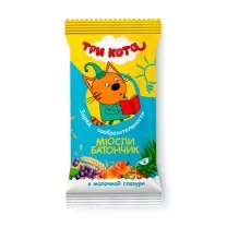 Виталад батончик мюсли Три кота абрикос и злаки в молочной глазури, 40г