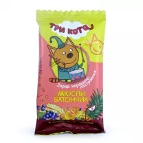 Три кота батончик мюсли абрикос и злаки в шоколадной глазури, 40г