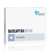 Валсартан таблетки покрыт. п/о 80мг, №30