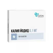 Калия йодид Озон таблетки 100мкг, №100