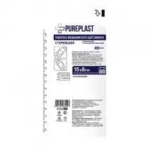 Pureplast повязка медицинская фиксирующая на нетканой основе (15*8см), №1