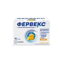 Фервекс порошок д/пригот. р-ра д/приема внутрь лимонный, №12