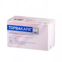 Торвакард таблетки п/о 40мг, №90
