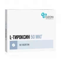 L-Тироксин таблетки 50мкг, №50, Озон