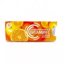 Vitascience Аскорбиновая кислота таблетки со вкусом апельсина 25мг, №10