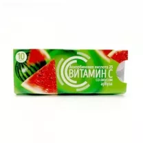 Vitascience Аскорбиновая кислота таблетки со вкусом арбуза 25мг, №10