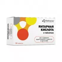 Vitascience Янтарная кислота таблетки 100мг, №30