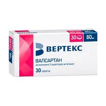 Валсартан-Вертекс таблетки п/о 80мг, №30