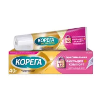 Корега крем для фиксации зубных протезов максимальная фиксация+комфорт, 40г