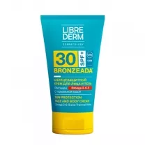 Librederm Bronzeada крем солнцезащитный с омега 3-6-9 и термальной водой SPF30, 150мл