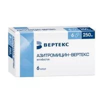 Азитромицин Вертекс капсулы 250мг, №6