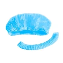 Шапочка медицинская одноразовая типа Шарлотта, цвет голубой
