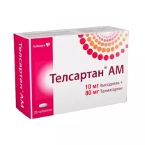 Телсартан АМ таблетки 80мг+10мг, №28