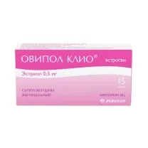 Овипол Клио суппозитории ваг. 0,5мг, №15