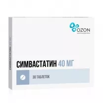 Симвастатин Озон таблетки покрыт. п/о 40мг, №30