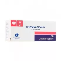 Топирамат Канон таблетки покрыт. п/о 25мг, №28